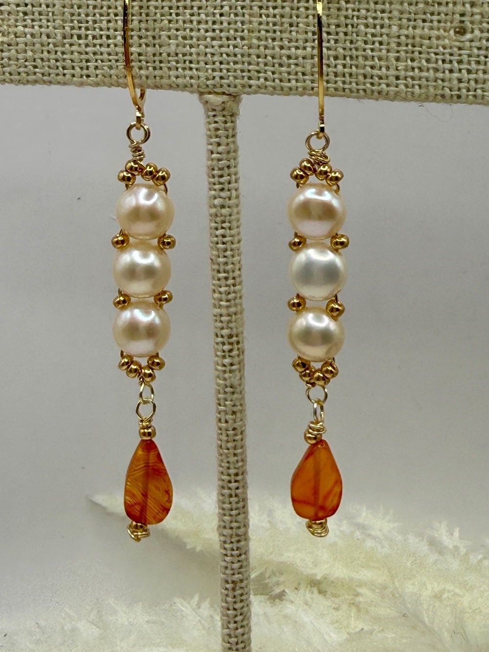 Cultured Pearl Stack Earrings - Picture 3 of 5